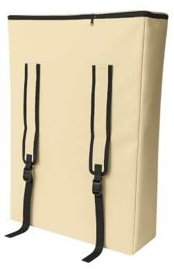 PALUPLUS Sacca Porta Lettino Prendisole Beige, misura 55x17x78 cm, Zaino in Tessuto Oxford con Cerniera, Spallacci Regolabili, Borsa per Trasporto Lettino Mare -5049F-0,85