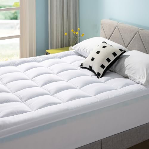 Best Price Mattress 3 Inch Pillowtop Mattress Topper and Pad Combo, 2 Inch Egg Crate Foam Mattress Topper, 1 Inch Plush Mattress Pad, Certified Safe Foam and Fabric, Queen