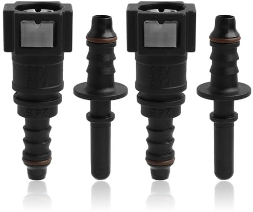 7.89mm à 8mm Droit Voiture Carburant Tuyau Rapide Libération Connecteur de Tuyaux d'Essence, Kit de connecteur de coupleur à dégagement rapide de tube Adaptateurs de coupleur à dégagement