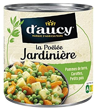 D'AUCY Poêlée de Légumes Jardinière 290g, un accompagnement savoureux et prêt à cuisiner- Lot De 4