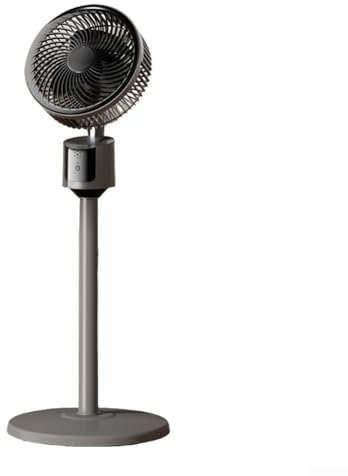 HOHOVYVY Quiet Floor Fan USB Air Circulator with 3 Speed Levels Height Adjustable 58-80 cm for Bedroom (Grey)