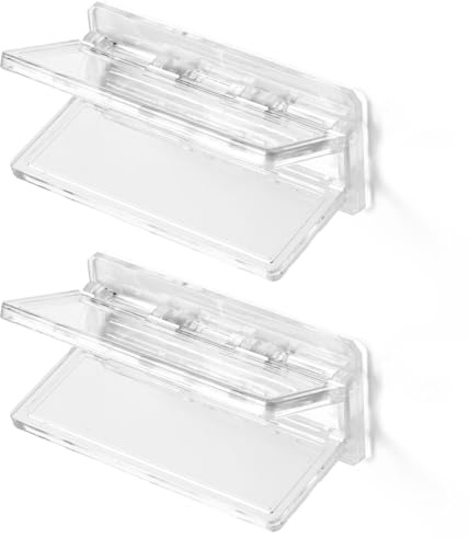 2pcs Verrous Sécurité pour Porte Coulissante, Verrou Sécurité Transparent Porte Placard Verre Coulissant Butée Fenêtre Verrousécurité pour Enfants Bébés Tout-Petits Domicile