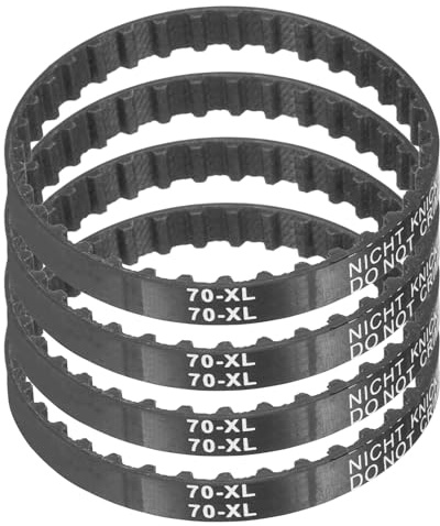 QUARKZMAN 4 Stück 70XL 025 Zahnriemen 35 Zähne Gummizahnriemen 0,25(6,35mm) Breite 0,2(5,08mm) Teilungslänge x 6mm Breite x 2,4mm Höhe Geschlossener Keilriemen Antriebsriemen