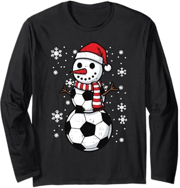 Pelota de fútbol de Navidad, muñeco de Nieve, fútbol de Navidad, niños y Hombres Manga Larga