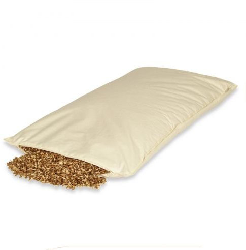 Fränkische Schlafmanufaktur Dinkelspelzkissen Bio mit Reißverschluß, Dinkelspreukissen, Dinkelspelz Größe 40x80