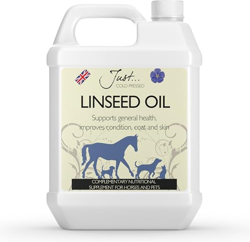 Just Oil Linseed Oil For Horses. Cold Pressed Linseed (Flaxseed) Oil Supplement for Horses, Dogs and Cats 5 Litre