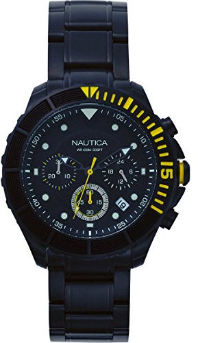 Nautica Reloj Cronógrafo para Hombre de Cuarzo con Correa en Acero Inoxidable NAPPTR006