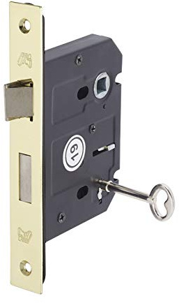 3 Lever Mortice Sash Lock 76mm / 57mm - Polished Brass