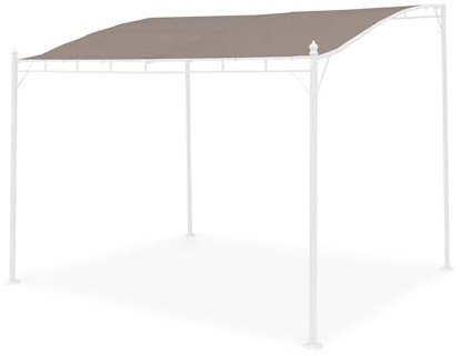 Alice's Garden - Toile de Toit Taupe pour tonnelle 3x2.5m Brestum - Toile de Rechange pergola. Toile de Remplacement