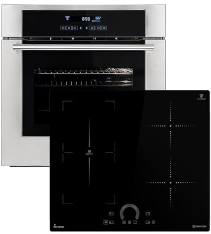KKT KOLBE | 60cm Four encastrable EB8015ED | 59cm Plaque Induction IH85901FZ | Gril | Air chaud | Tiroirs télescopiques | Timer automatique | Double Vitrage d'isolation thermique | SET8015IH592FZ