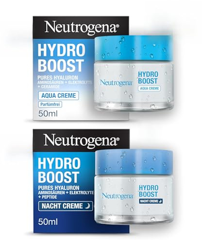 Neutrogena Hydro Boost Aqua Creme (50ml) - Feuchtigkeitsspendende Gesichtspflege mit Hyaluron und pflanzlicher Trehalose - öl- und parfümfreie Feuchtigkeitscreme & Hydro Boost Gesichtscreme, 50ml