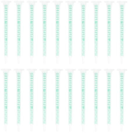 VILLCASE 30pcs AB Glue Mixing Tube, Adhesive Tube Nozzle Applicator Epoxy Mixing Nozzle Tip Glue Applicator for Adhesive Mixer Plastic Resin Mixing Tip