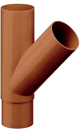 INEFA Tubo di derivazione a 45 gradi Plastica, diramazione tubi, accessori per grondaie per casette da giardino 50/50mm marrone