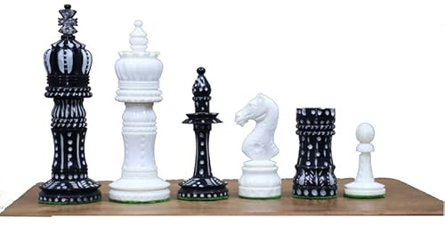 King Cross Luxus Schachspiel in Camel Bone - handgeschnitzte Staunton Serie Knochen Schachfiguren Only-King 4.2