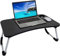 Table de lit pour Ordinateur Portable, Bureau Debout pour lit et canapé, Plateau de lit pour Petit déjeuner, Support de Lecture pour canapé, Sol, Enfants (60 x 40 cm) Noir
