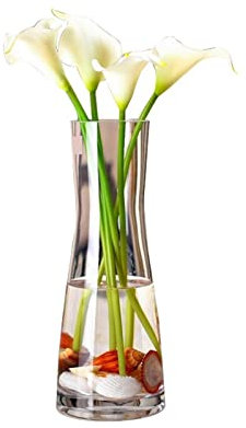 PEVSCO Blumenvase Europäischer Stil Einfache Glasvase Kreative transparente künstliche Kristallblumenarrangement Glastisch Wohnzimmer Dekoration Vase Vasen für zu Hause