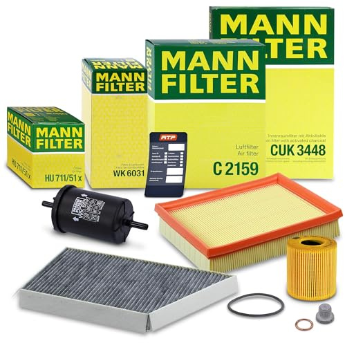 MANN-FILTER Inspektionspaket Filterset 1x Ölfilter, 1x Luftfilter, 1x | Kompatibel mit: PEUGEOT 206 CC, 206 Schrägheck, 206 SW