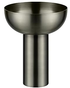 blomus Vase MIYABI | Blumenvase aus hochwertigem Edelstahl | Dekovase Farbe Burned Metal | Größe L | Ø17 x 21H cm