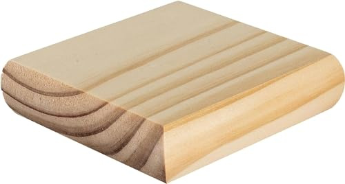 Cambridge Clear Pine Flat Newel Cap 102x102x27mm, Full Stair Newel Post Flat Cap 82mm, Recessed to Suit a 82mm x 82mm Newel