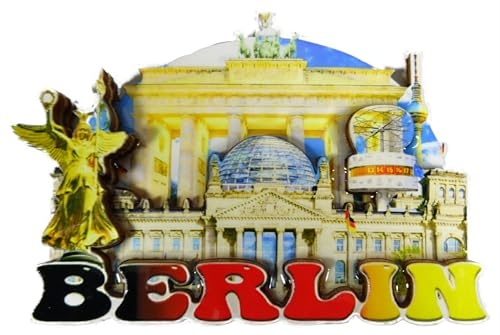 Souvenir Magnet Berlin 8 x 5,5 x 1 cm Kühlschrankmagnet Stadt Deko GCG 719523
