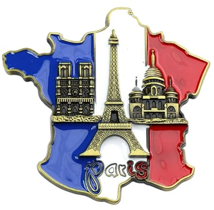 Frankreich Karte Kühlschrank Aufkleber Frankreich Karte Kühlschrank Magnet | 1/3 STK Harz Magnete Für Kühlschrank, No-tr-e Da-m-e Kathedrale, De Paris, Frankreich