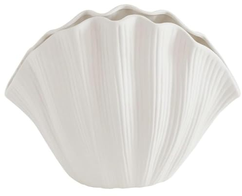 Ginobili Nordic Style Shell Shaped Ceramic Vase Home Decor Tabletop Artificial Flower Plant Holder Tableware Flower Arrangement A Easy to Use