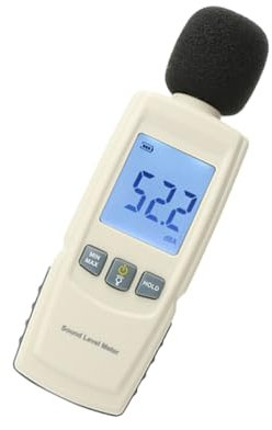 OKUMEYR Digitaler Schallpegelmesser Mit Lcd-anzeige Dezibeltester Für Lärmmessung Datenspeicherung Und Automatische Abschaltung Tragbar Und Batteriebetrieben