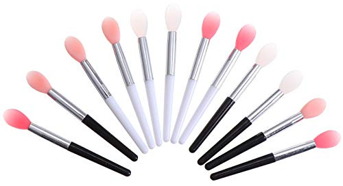 Didiseaon 12pièces Applicateur Lèvres Silicone Pinceau Cosmétique pour Masque à Lèvres Petit et Portable