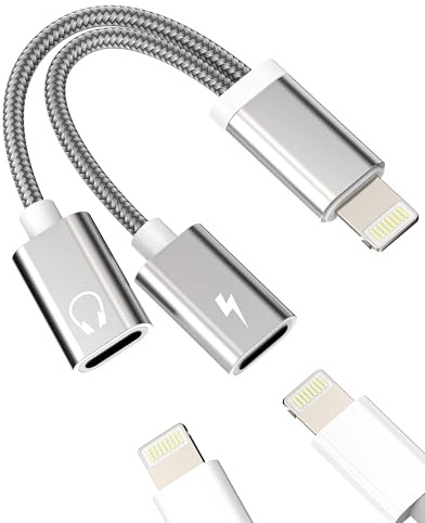 Adaptateur Lightning Jack pour iphone 14 13 12 11Pro Max Double Prise Câble Écouteur Audio Casque Splitter Chargeur Connecteur pour Apple pour ipad Air Auxiliaire Musique Accessoire Tablette Voiture