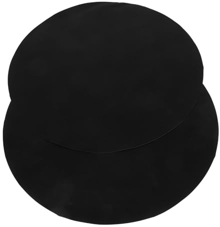 NULYLU Runde Grillmatten 2 Stück 40cm Schwarz PTFE für Grillplatz | Grillmatte für Gasgrill, Antihaftbeschichtet und Wiederverwendbar, Verhindert Herabfallen zwischen Rosten