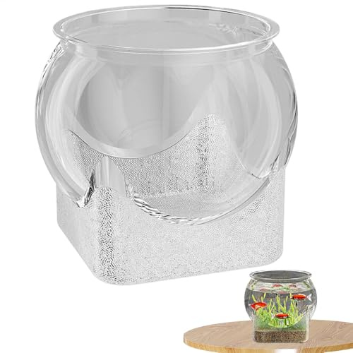 Glasfischglas, Aquarium, kleine Aquarien, Blumenvase, Tafelaufsatz, runde Fischschale, Aquarium, klare Aquarien, kleine Aquarien für den Arbeitsplatz zu Hause