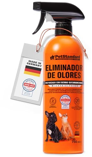 PetStandard Enzymreiniger für Katzenurin & Hundeurin 750ml – Starker Geruchsentferner gegen Uringeruch, Fäkalien & Erbrochenes – Sicher für Haustiere & Natur – Made in Germany