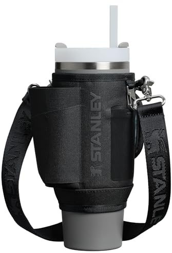 STANLEY All Day Quencher Carry All for 30 oz Tumbler with Handle | Crossbody Bag with Phone Holder Pocket, Card Sleeve & Detachable Strap | Water Bottle Carrier Bag | BPA-Free | Black