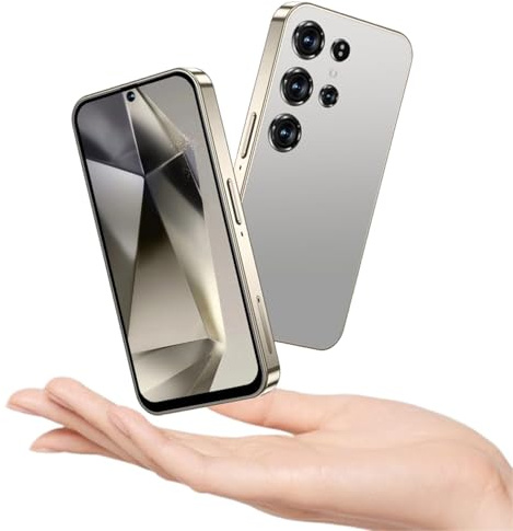 MTGud Mini smartphone 4G para niños, pantalla HD Incell de 4 pulgadas, batería grande de 2600 mAh, cámara dual SIM dual 5+8MP, desbloqueo facial 4G sin contrato (X24mini-gris)