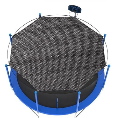 6/10/12/14ft Trampoline Cover, Trampoline Tent Cover Sun Shade Canopy Waterproof UV Protection for 6-8 Pole Trampolines Accessories, All Weather Dust Proof Top Cover (14ft-6poles)