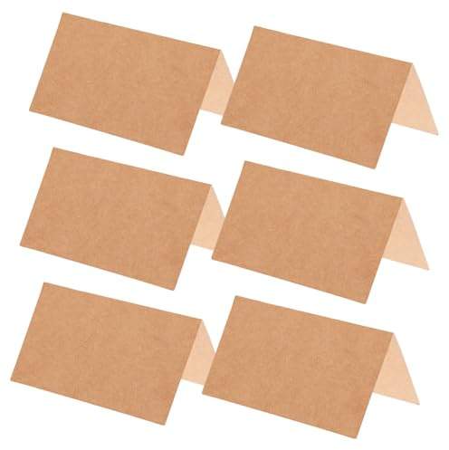 OUNONA 50 piezas Tarjetas Asiento Boda Kraft para Mesa Papel Seguro y Elegante Diseño Tentado para Decoración y Organización Fiestas
