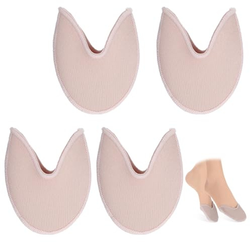 Ymapinc 2 Pairs Ballet Toe Pads for Pointe Shoes, Dance Foot Cover Pouch Protector Pads Accessories Foot Undies for Dancer Women Men High Heels - Skin Color SEBS+Knitted Fabric