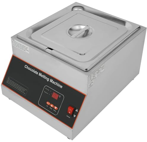 Luzphened Máquina Templadora De Chocolate, Olla para Derretir Chocolate, Chocolatera Electrica, máquina de fusión de 1 a 4 Tanques para Chocolate, Control de Temperatura de 0 ℃ ~ 85 ℃ 1tank