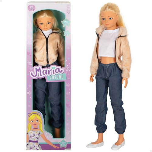 ColorBaby Maria Casual 39653 Grande poupée Jupe, Accessoires Inclus, poupées à coiffer, Jeux de rôle, Jouets pour Enfants de Plus de 3 Ans