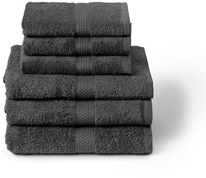 Caleffi Set Asciugamani Bagno con Ospite 6 Pz – Composto da 3x Asciugamano Viso 55x100 cm + 3x Asciugamano Bidet 40x60 cm – Cotone 100% Morbido e Ultra Assorbente – Doccia, Viso e Ospitalità Set Bagno