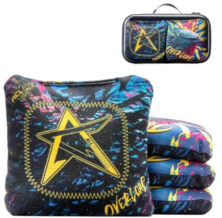 Overload 2025 – ACL PRO cornhole bags – 1 x 4 cornhole bags – American Cornhole League – Officiellt certifierad (blå)
