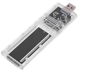 Cuifati Caja SSD M.2 NVMe, USB 3.0 5 Gbps sin Herramientas USB C a M.2 NVMe SSD Adaptador Lector, Lector Externo de Caja de Unidad de Estado Sólido, Máx. TB, 2280