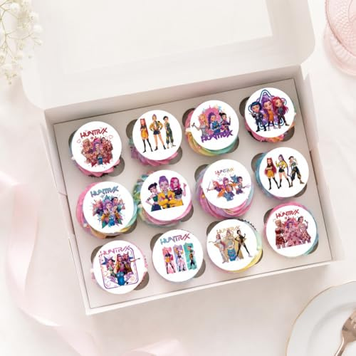 KPOP Wafer Rice Paper Cupcake Topper Cake Decoration Pack of 24