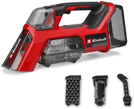 Einhell sladdlös tvättdammsugare TE-SCL 18/200 Li-Solo (18 V, 200 ml tank för rent vatten, våtdammsugare för mattor, möbler, bilen, inkl. roterande borste, borstinsats, utan batteri)