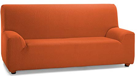 Martina Home Tunez elastischer Sofabezug, Stoff, Orange, 3-Sitzer (170 bis 220 cm)
