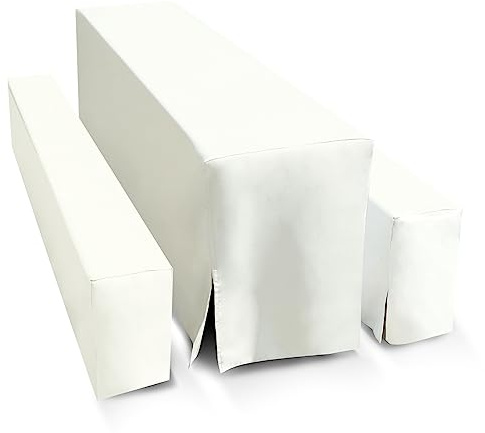 TEXMAXX® Hussen Bierzeltgarnitur - 5-teiliges Set, 70 cm x 220 cm, Creme, mit Polster für Bierbank, waschbar bis 40°C