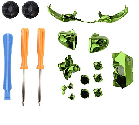 Colorful Screwdriver Set Elite Replacement LB RB Bumpers Triggers Buttons with Tools For Xbox One Elite Controller(Green)