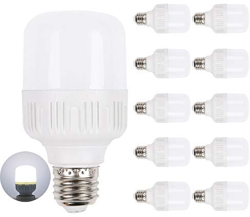 Mengjay E27 LED Lampe 5W LED Leuchtmittel statt 45W Halogenlampe Glühlampe 500lm Kühle weiße Birne 360° Abstrahlwinkel Energiesparlampe für Kronleuchte Wandlampe Nicht-dimmbar 10 pcs