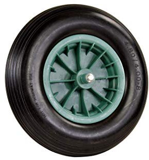 Pro-Lift-Werkzeuge 160 kg, pneumatici in gomma piena, con cerchione in plastica, ad esempio per carriola, diametro 390 mm