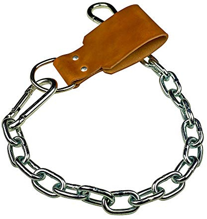 Dip-Gürtel aus Leder mit Kette zum Gewichtheben - Für gewichtete Dips und Klimmzüge - Made in USA
